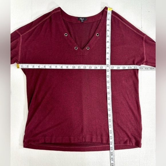 Rails v neck sweater burgundy size M - Picture 6 of 10